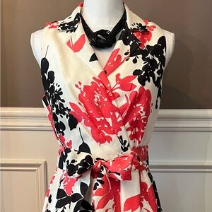 Sleeveless Belted Dress